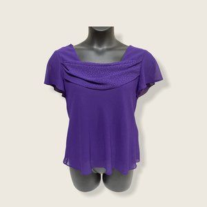 Metaphor Gorgeous Purple Dress Shirt Blouse Large